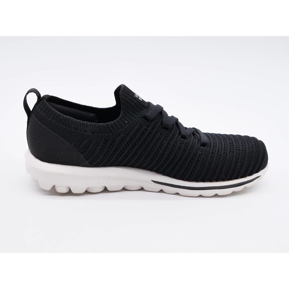Skechers Sneakers Womens 5 Ultra Flex Black Stretch Knit Slip On Washable Shoes - Picture 3 of 10